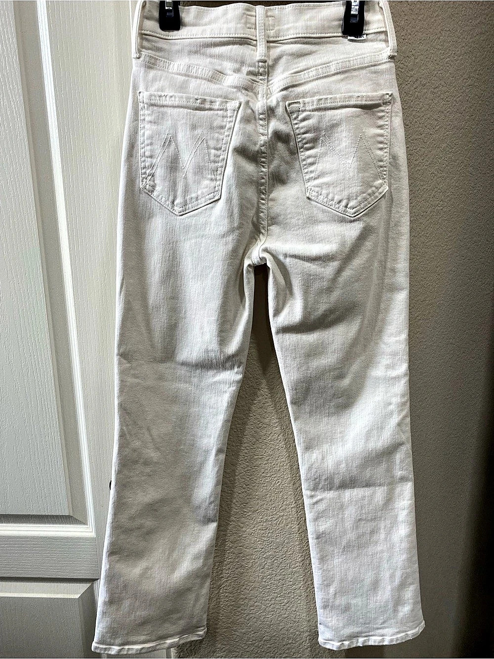 Mother The Dazzler Ankle Fray Straight Leg Jeans Waist 25